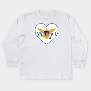 Heart - US Virgin Islands Kids Long Sleeve T-Shirt